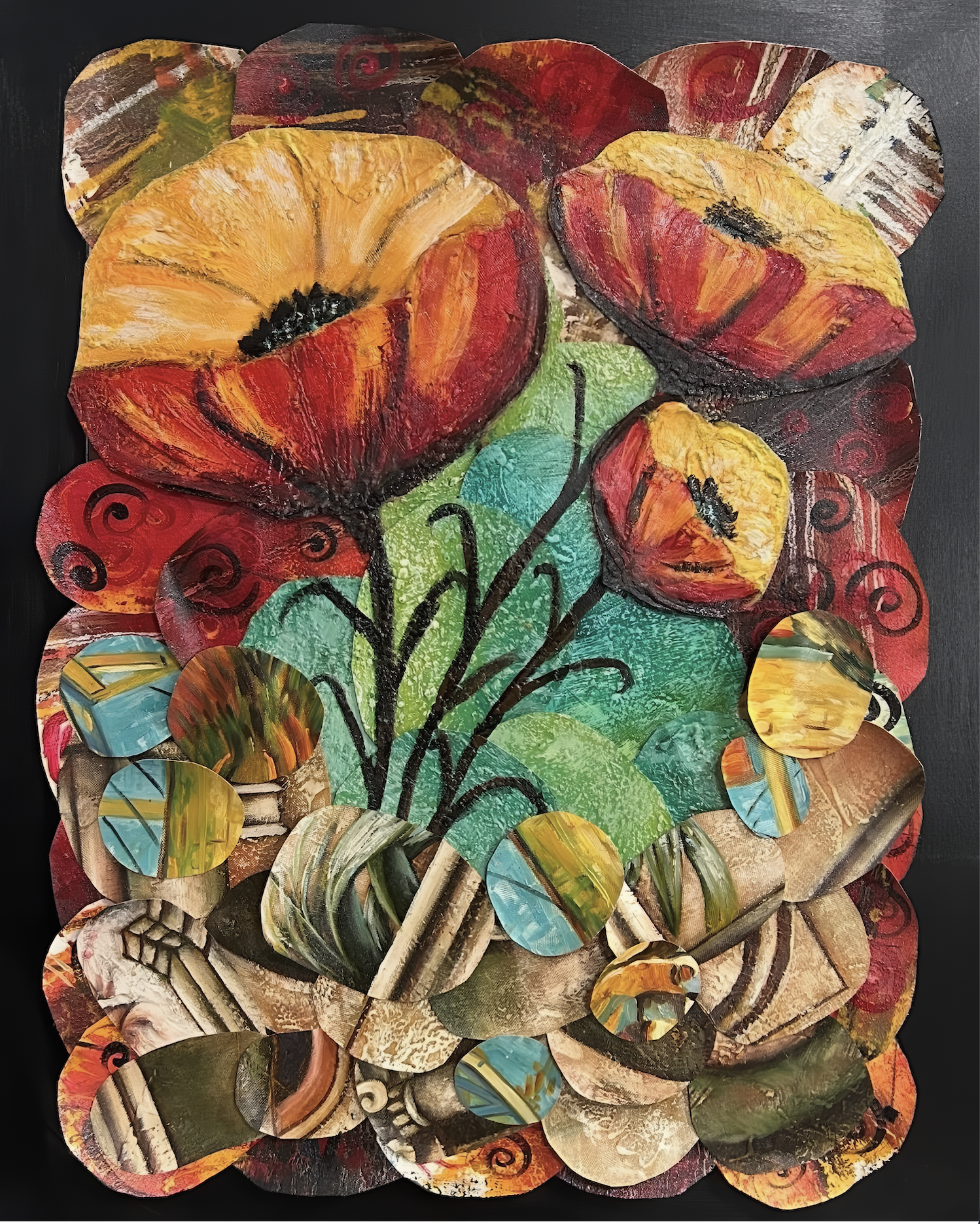 Poppies in Relief